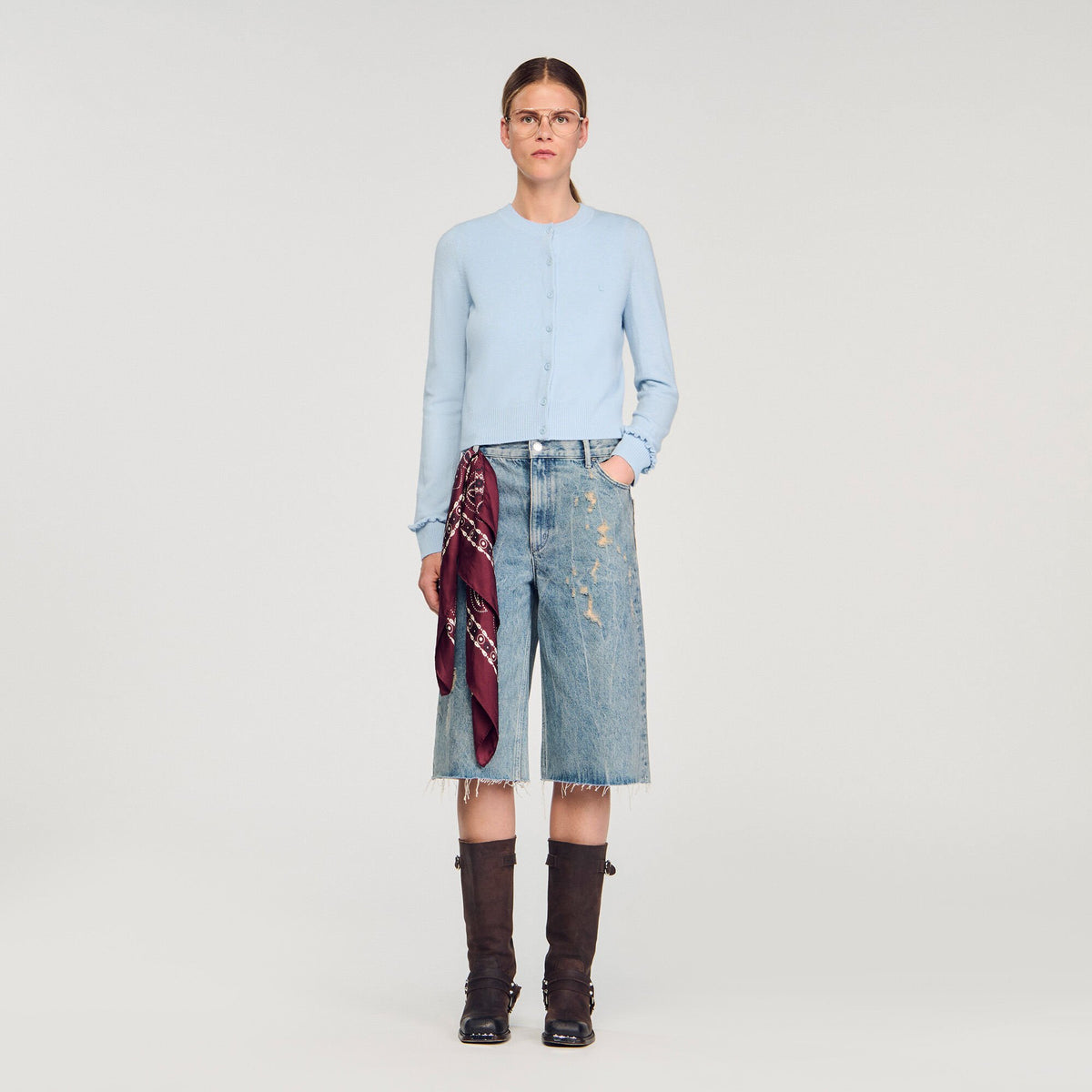 Sandro Ruffled cardigan