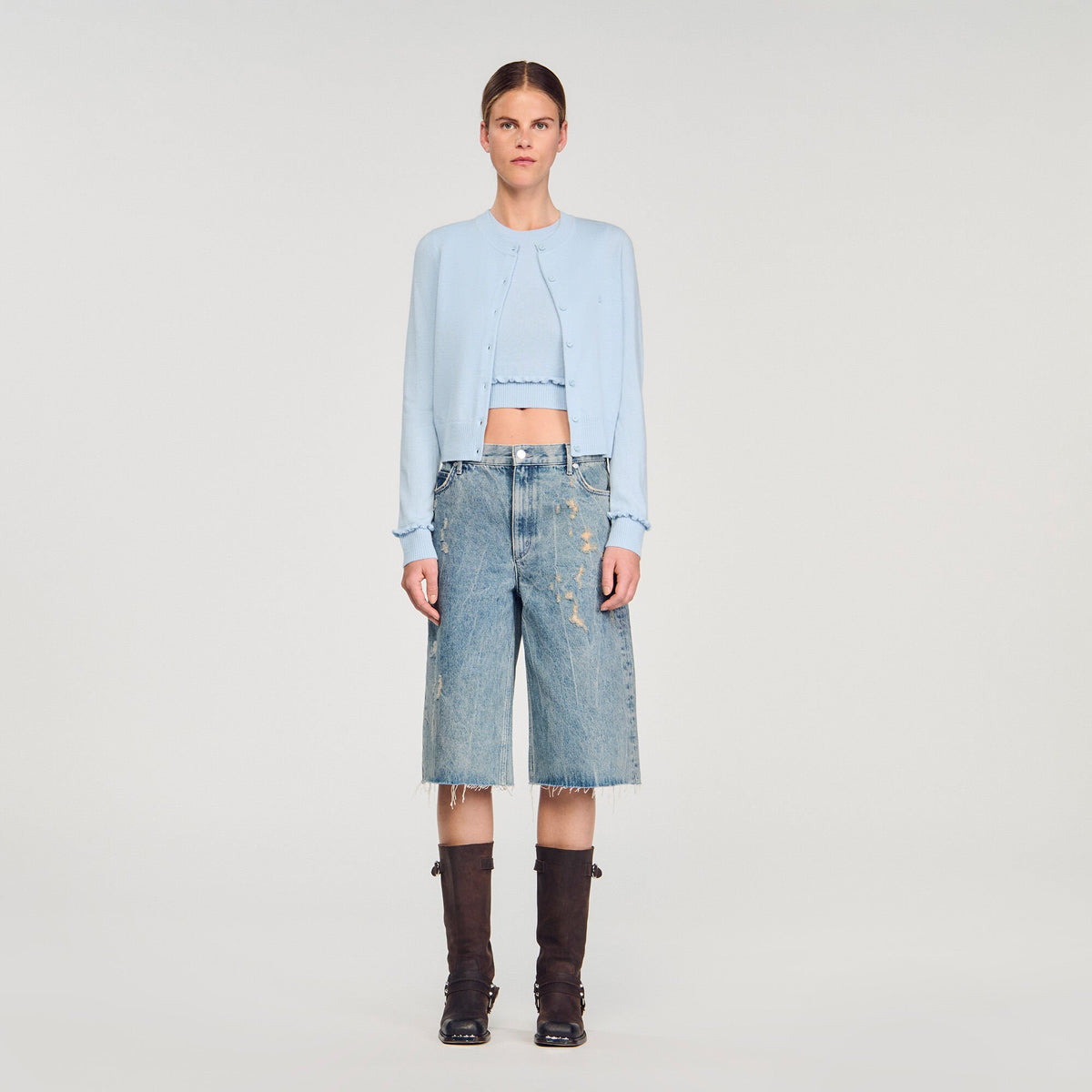 Sandro Ruffled cardigan