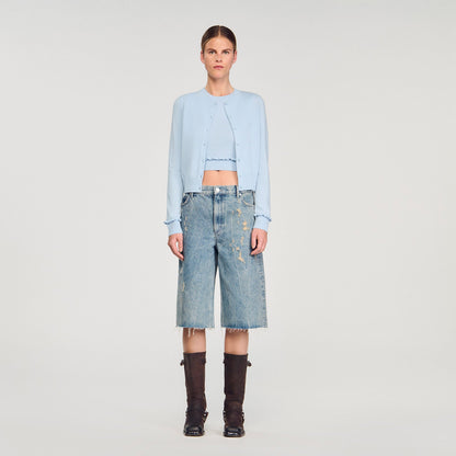 Sandro Ruffled cardigan