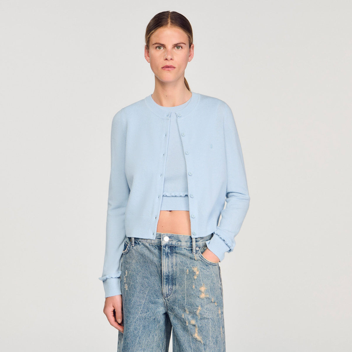 Sandro Ruffled cardigan