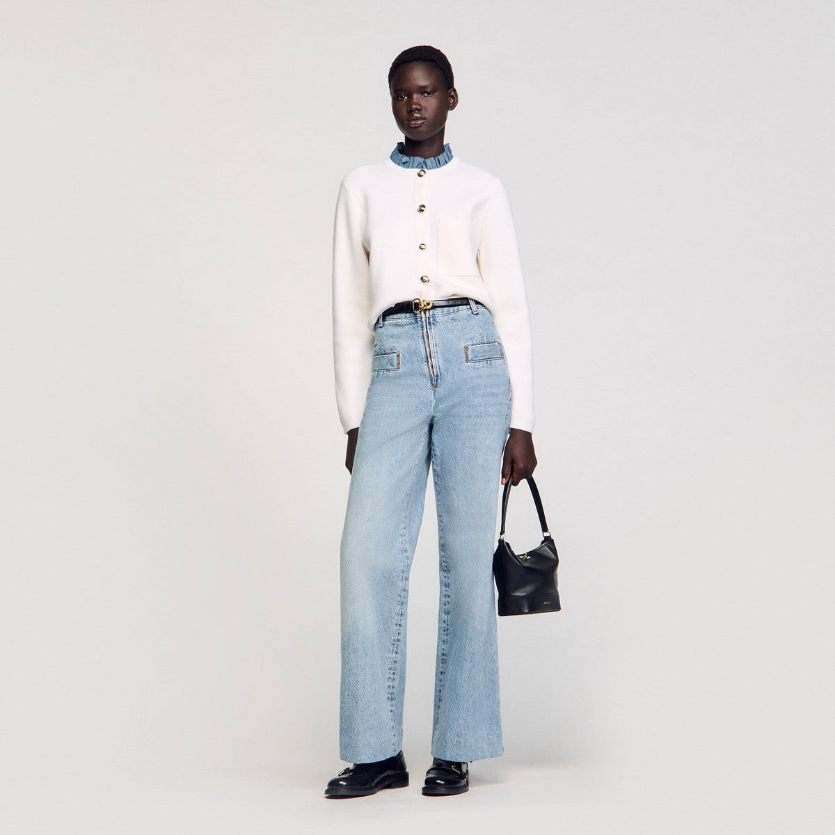 Sandro High-neck cardigan