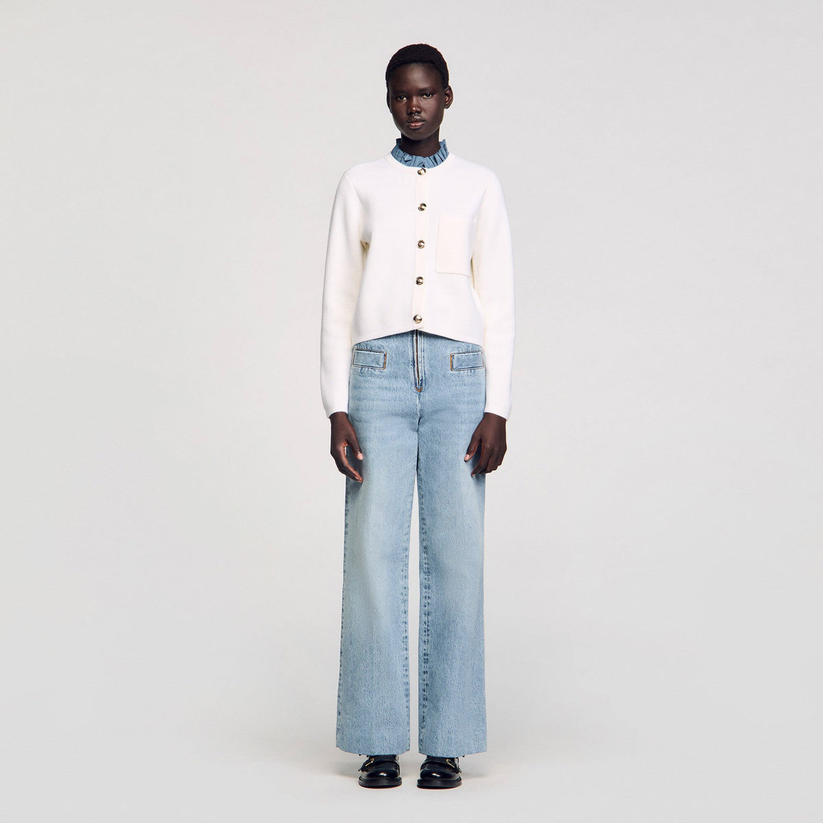 Sandro High-neck cardigan