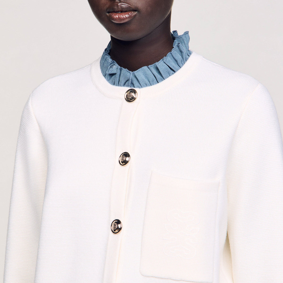 Sandro High-neck cardigan
