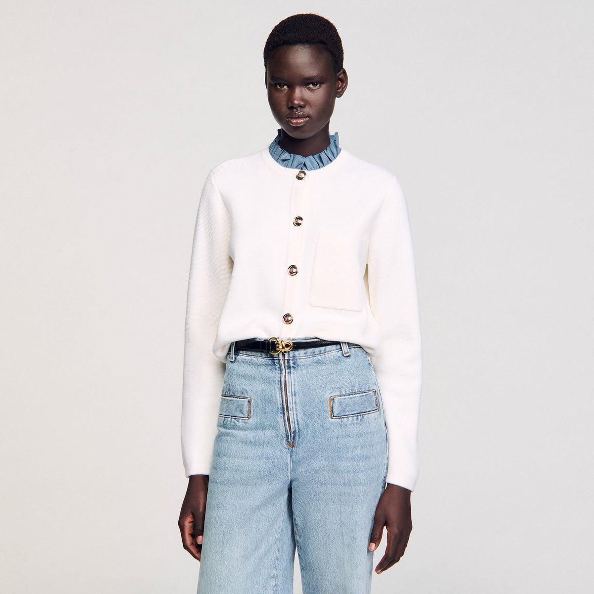 Sandro High-neck cardigan