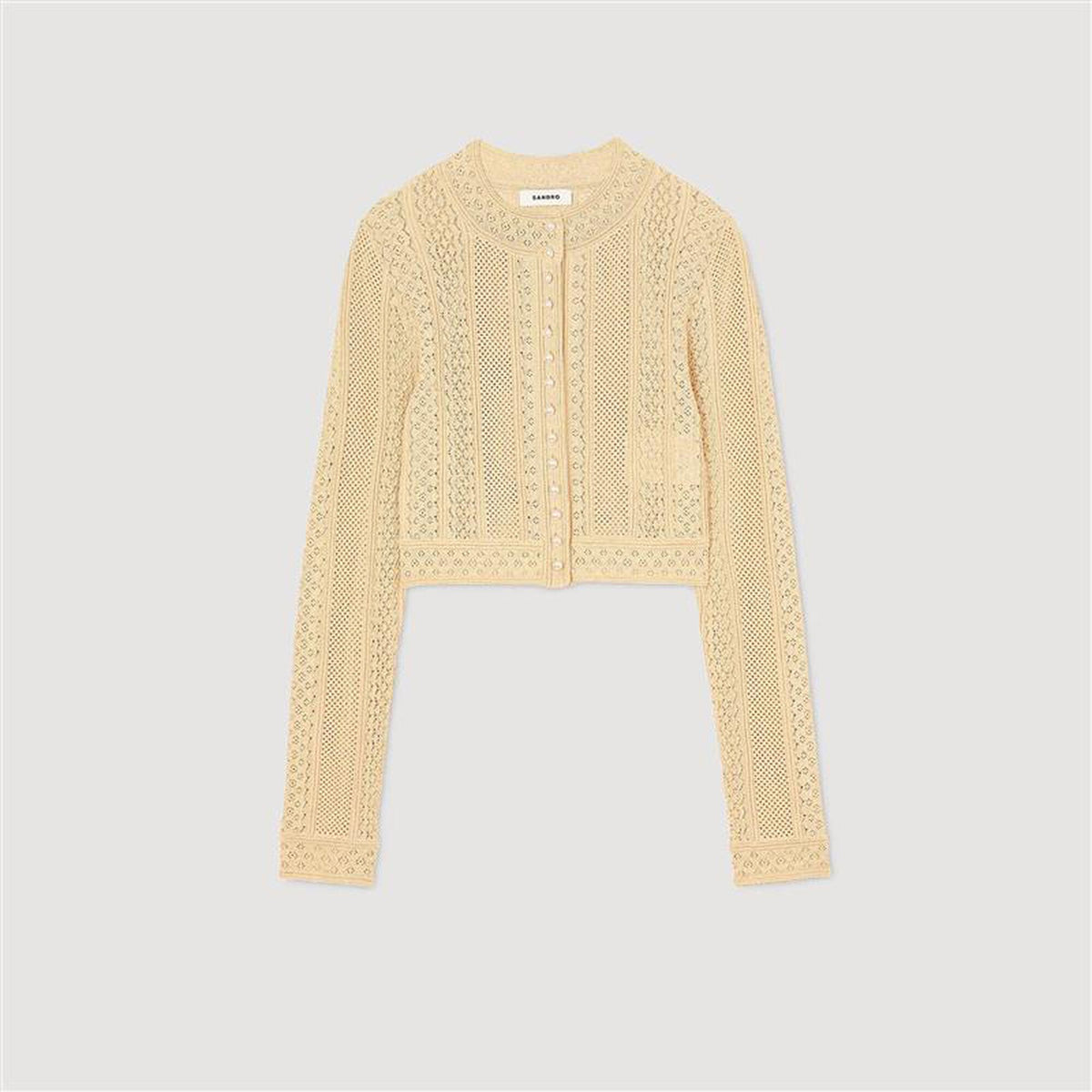 Sandro Pointelle knit cardigan
