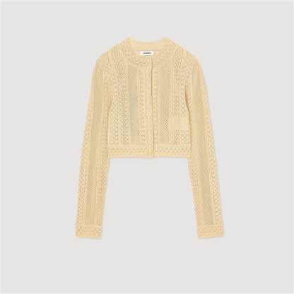Sandro Pointelle knit cardigan