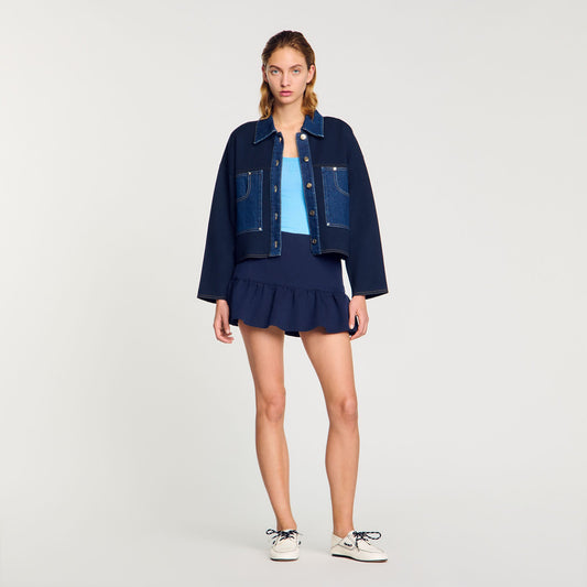 Sandro Denim detail cardigan
