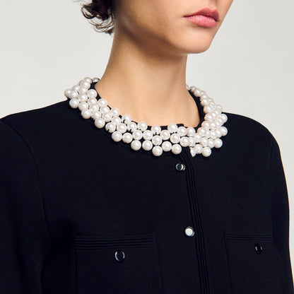 Sandro Cardigan with beaded collar