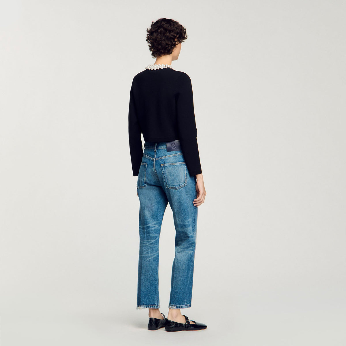 Sandro Cardigan with beaded collar