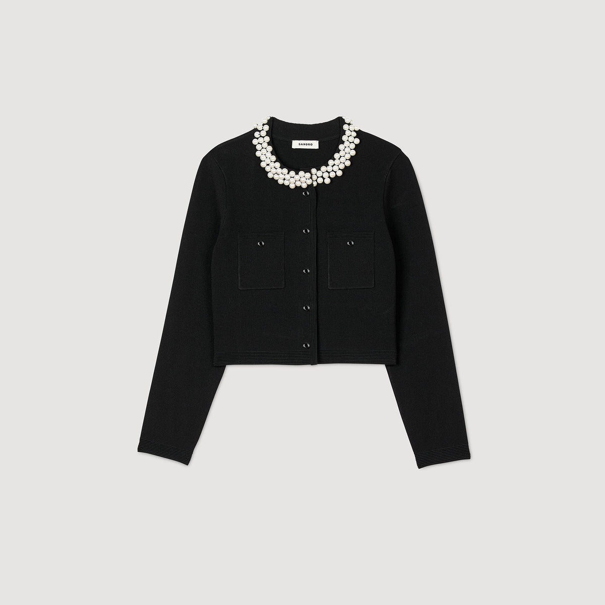 Sandro Cardigan with beaded collar