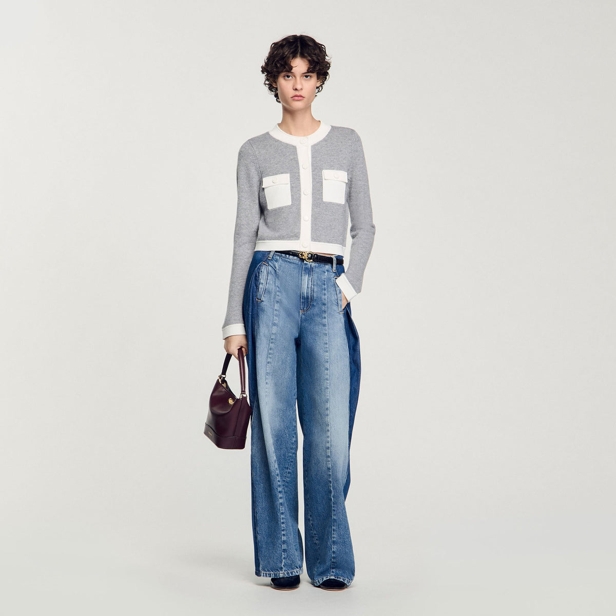 Sandro Two-tone cardigan