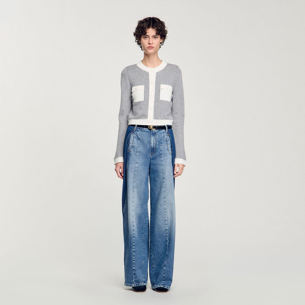 Sandro Two-tone cardigan