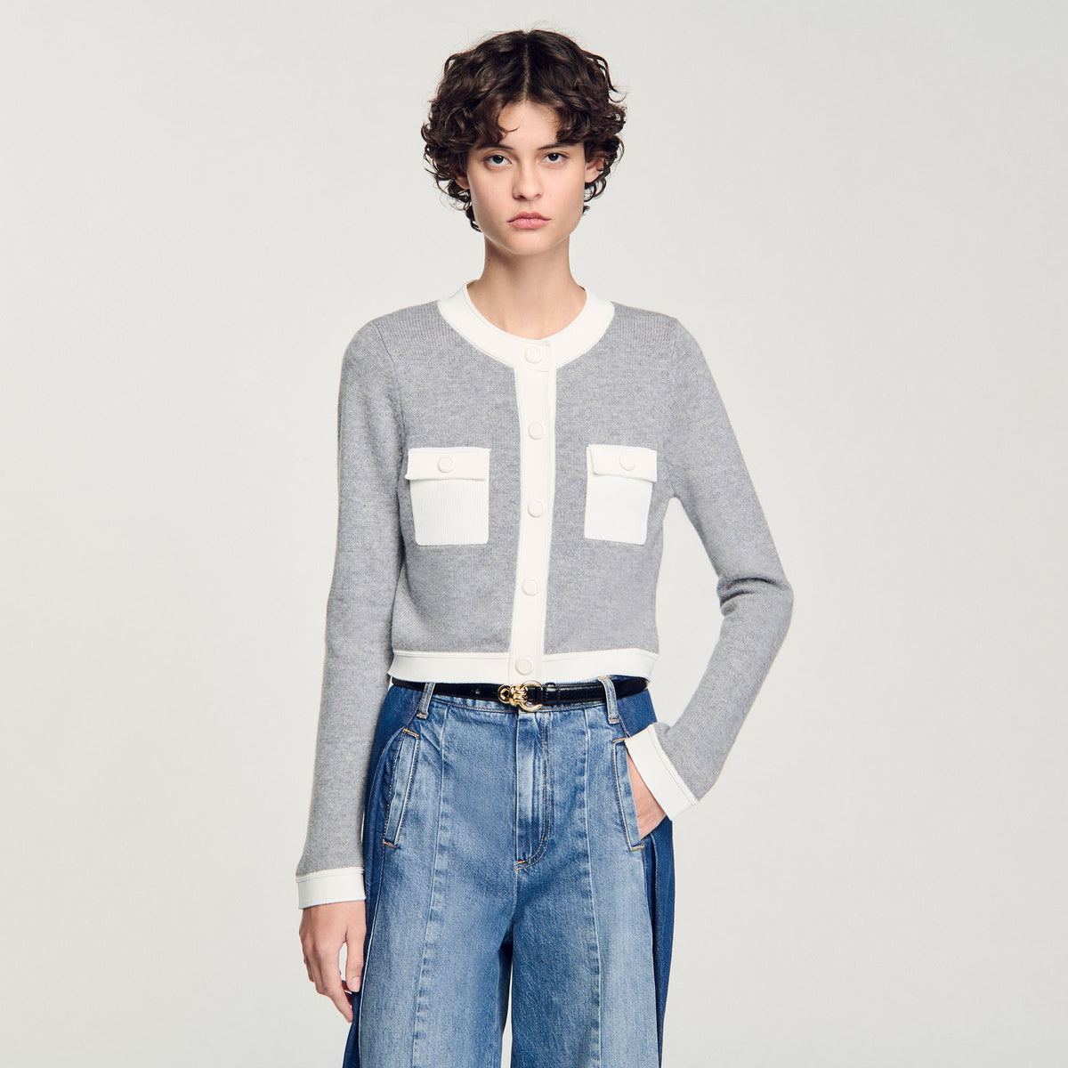 Sandro Two-tone cardigan