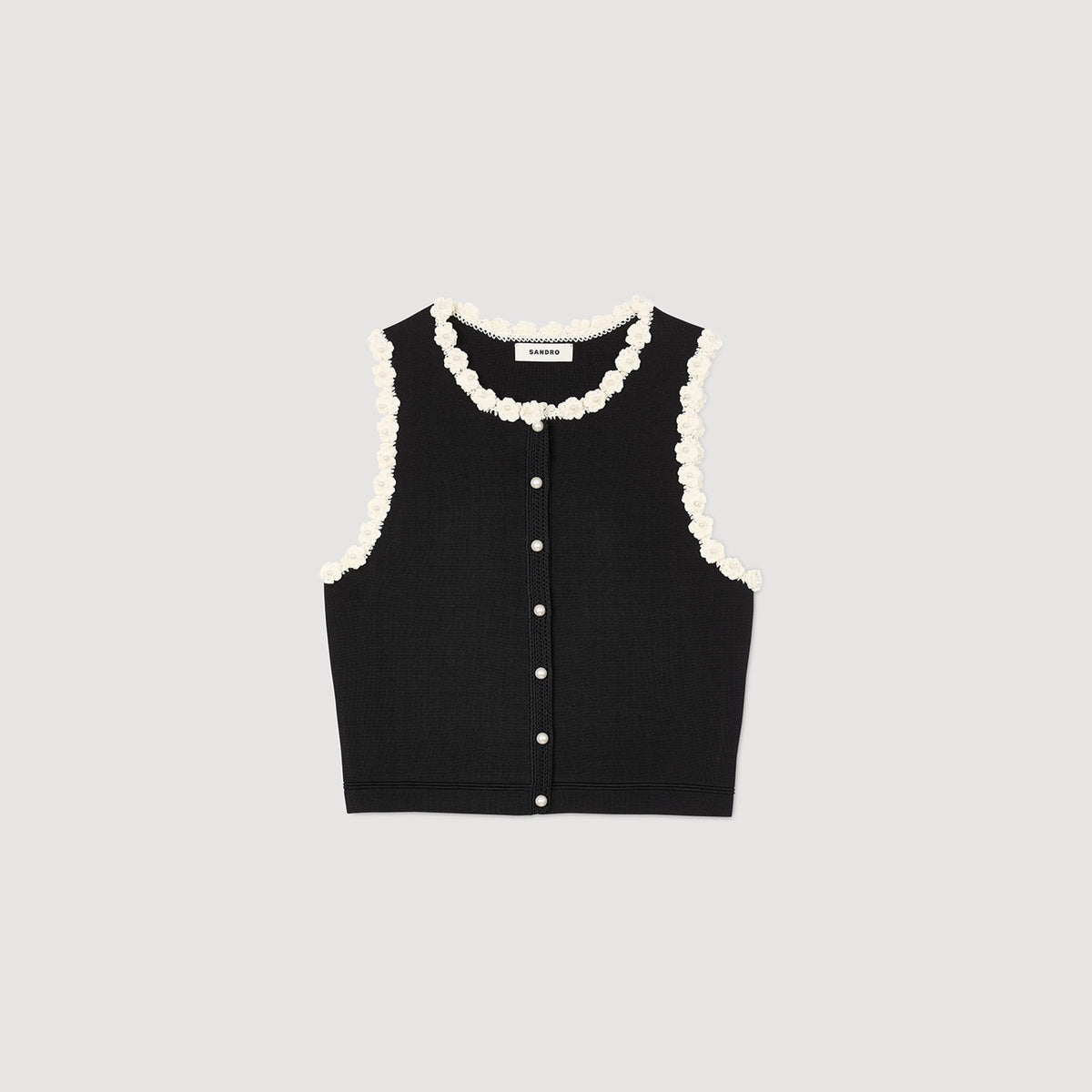 Sandro Crochet cardigan