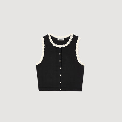 Sandro Crochet cardigan