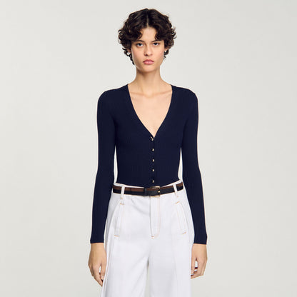 Sandro Rib knit cardigan