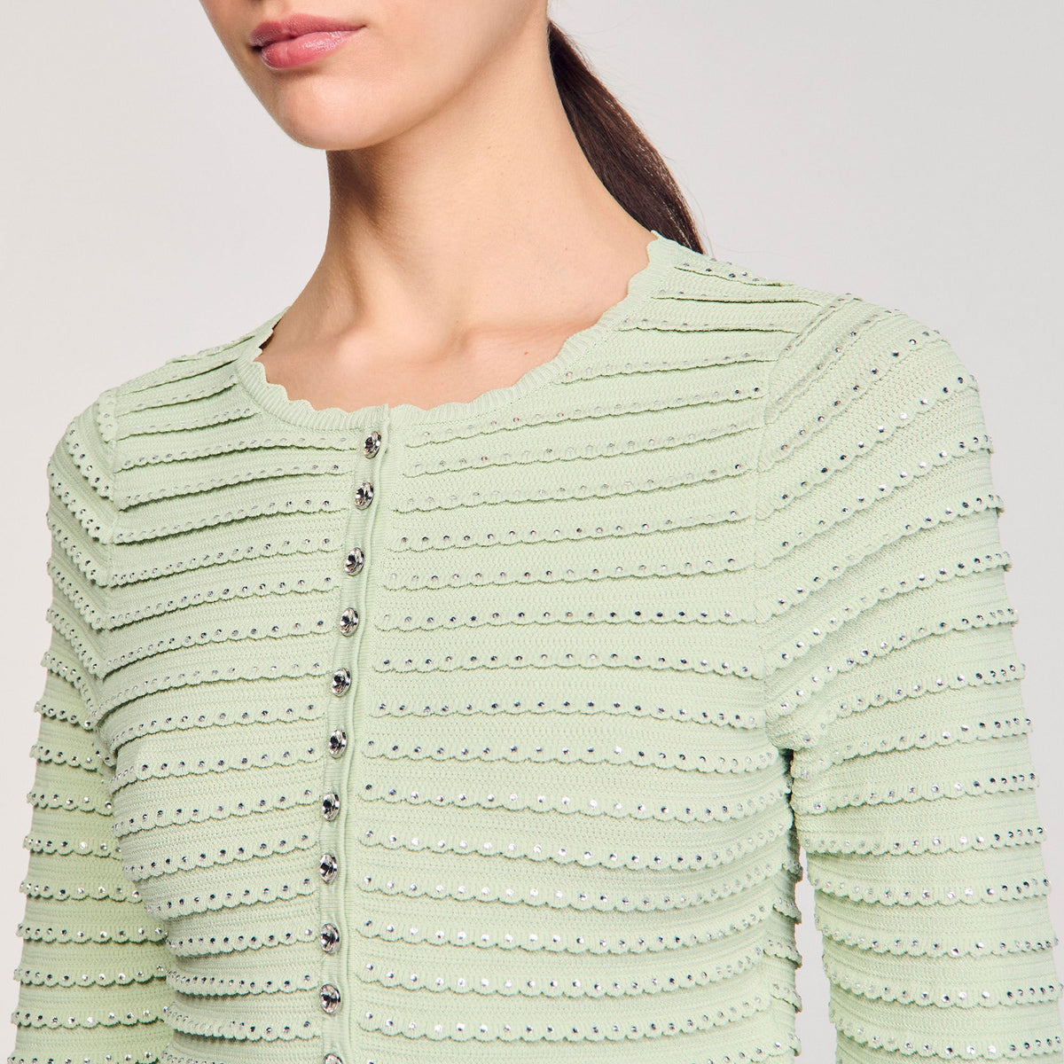 Sandro Rhinestone cardigan