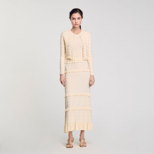 Sandro Ruffled cardigan