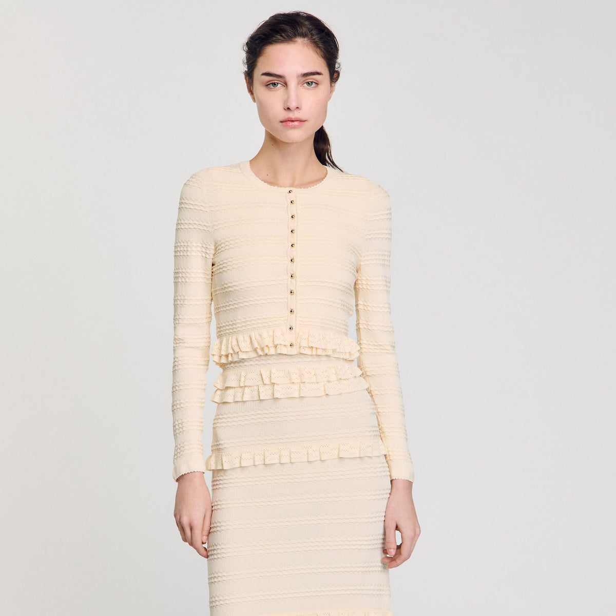 Sandro Ruffled cardigan