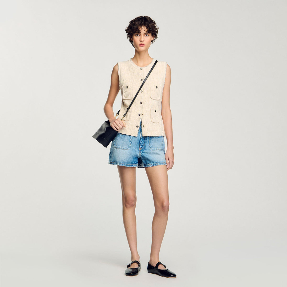 Sandro Decorative tweed vest