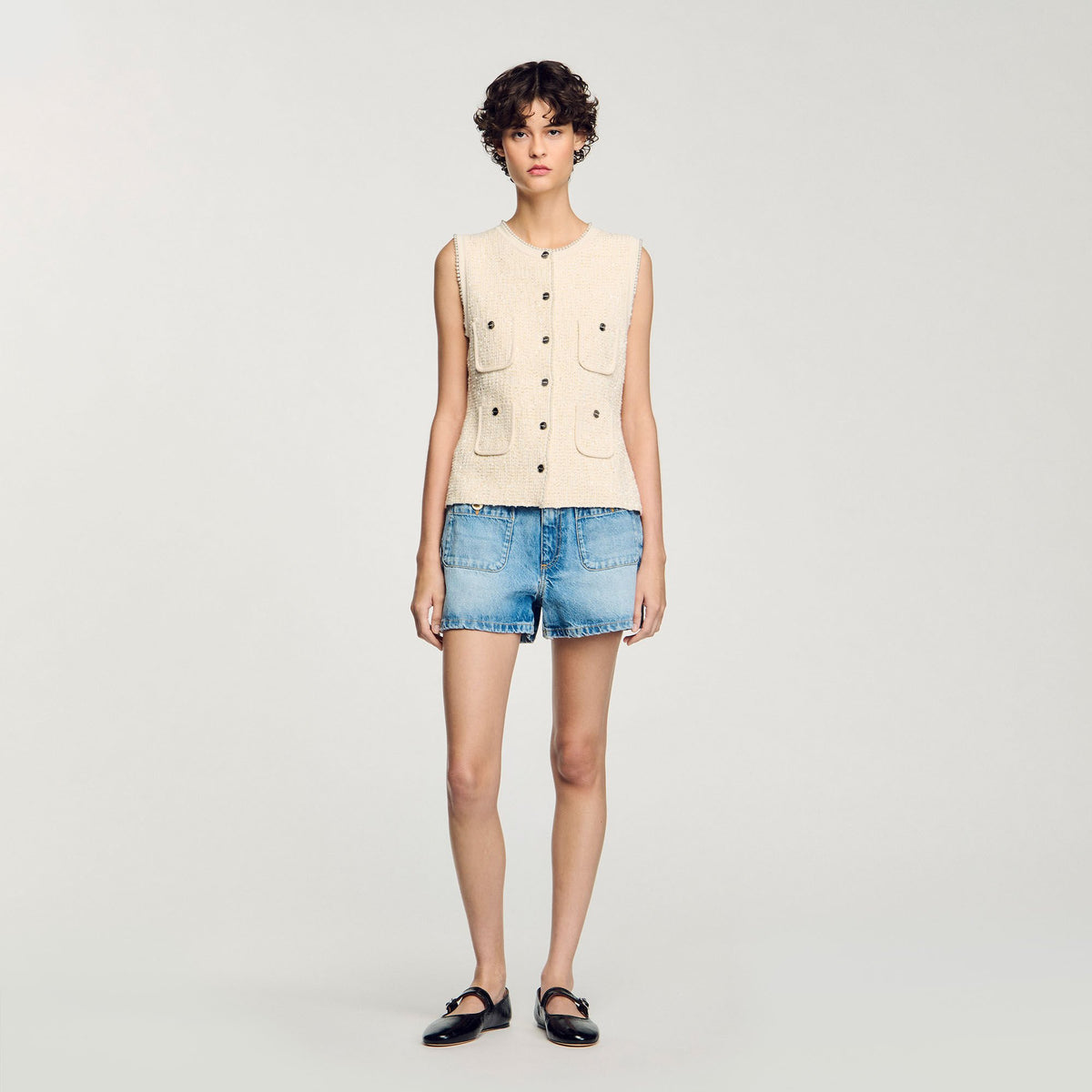 Sandro Decorative tweed vest