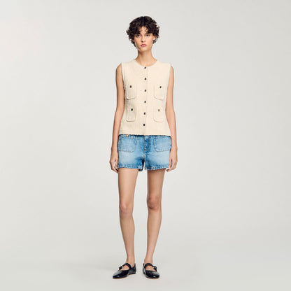 Sandro Decorative tweed vest