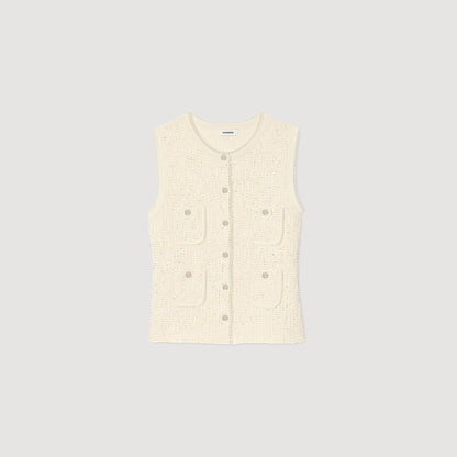 Sandro Decorative tweed vest
