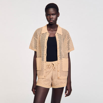 Sandro Rhinestone cardigan