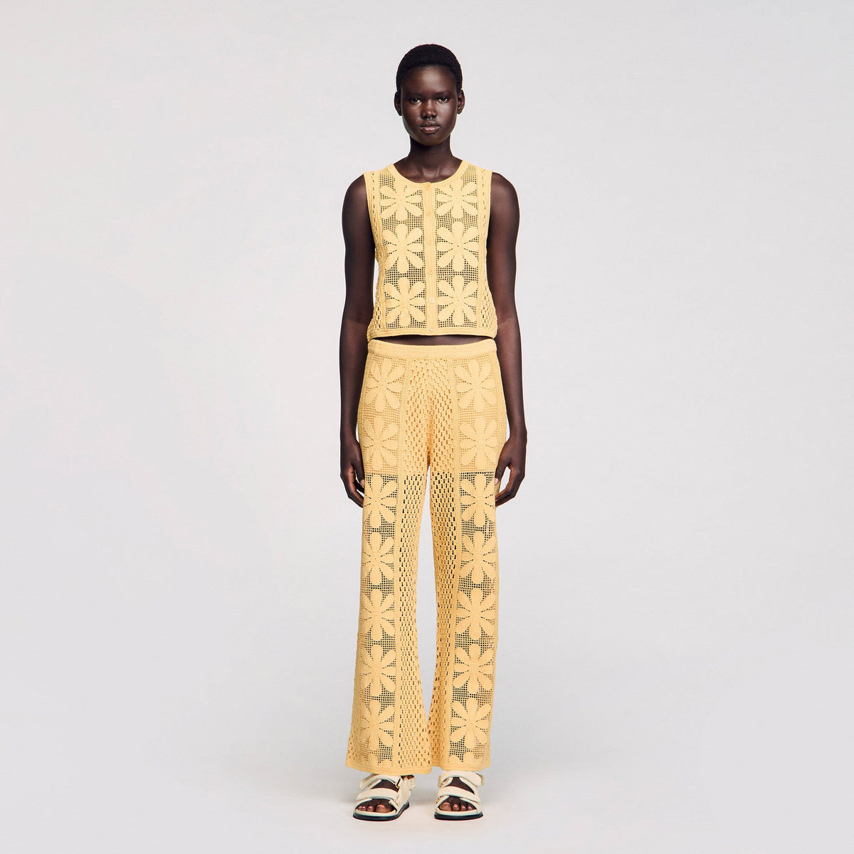 Sandro Crochet top