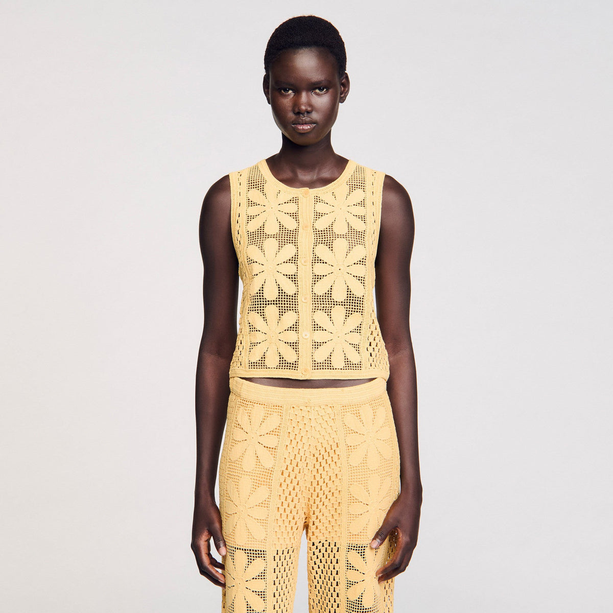 Sandro Crochet top