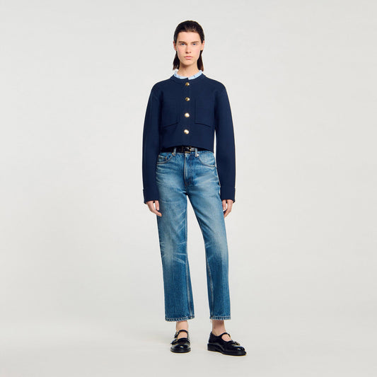 Sandro Cardigan with ruffle collar