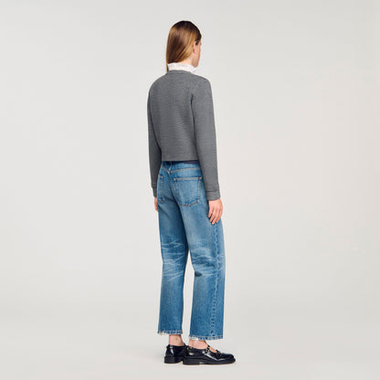 Sandro Cardigan with detachable ruffle collar