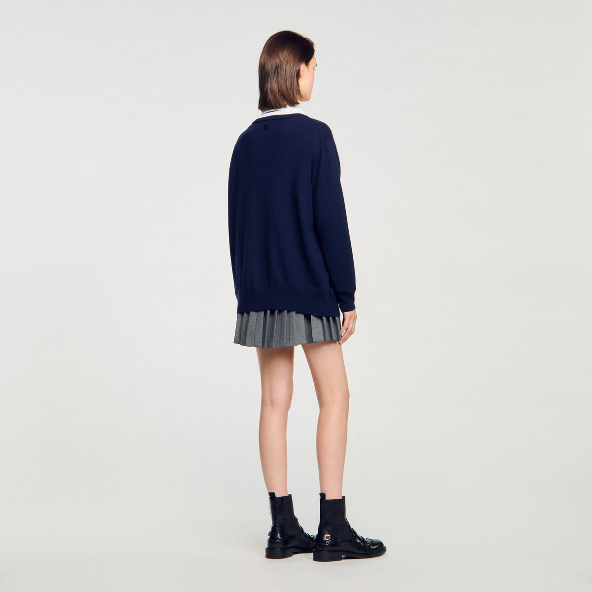 Sandro Long two-tone cardigan