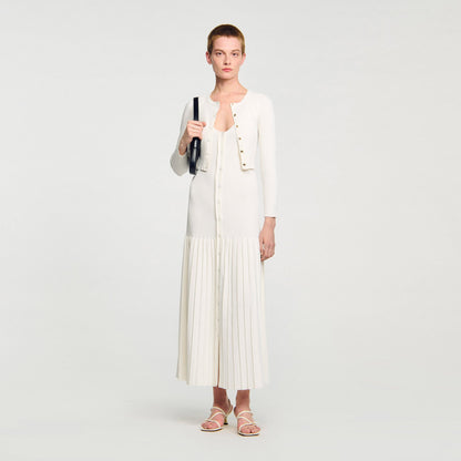 Sandro Cropped rib knit cardigan
