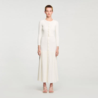 Sandro Cropped rib knit cardigan