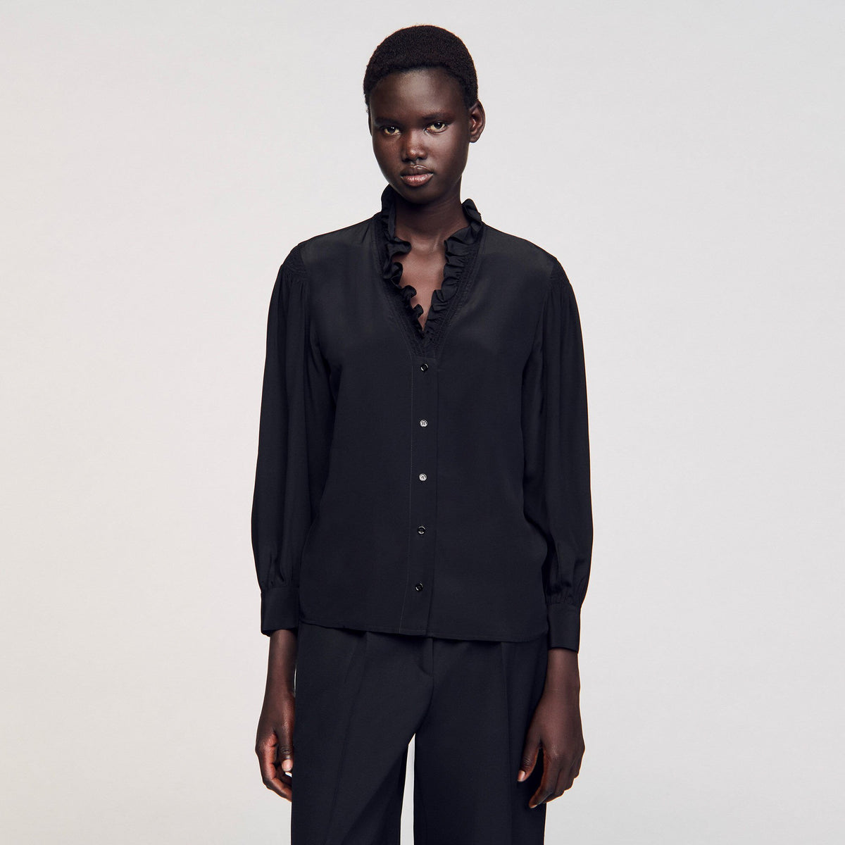 Sandro Flowy silk shirt