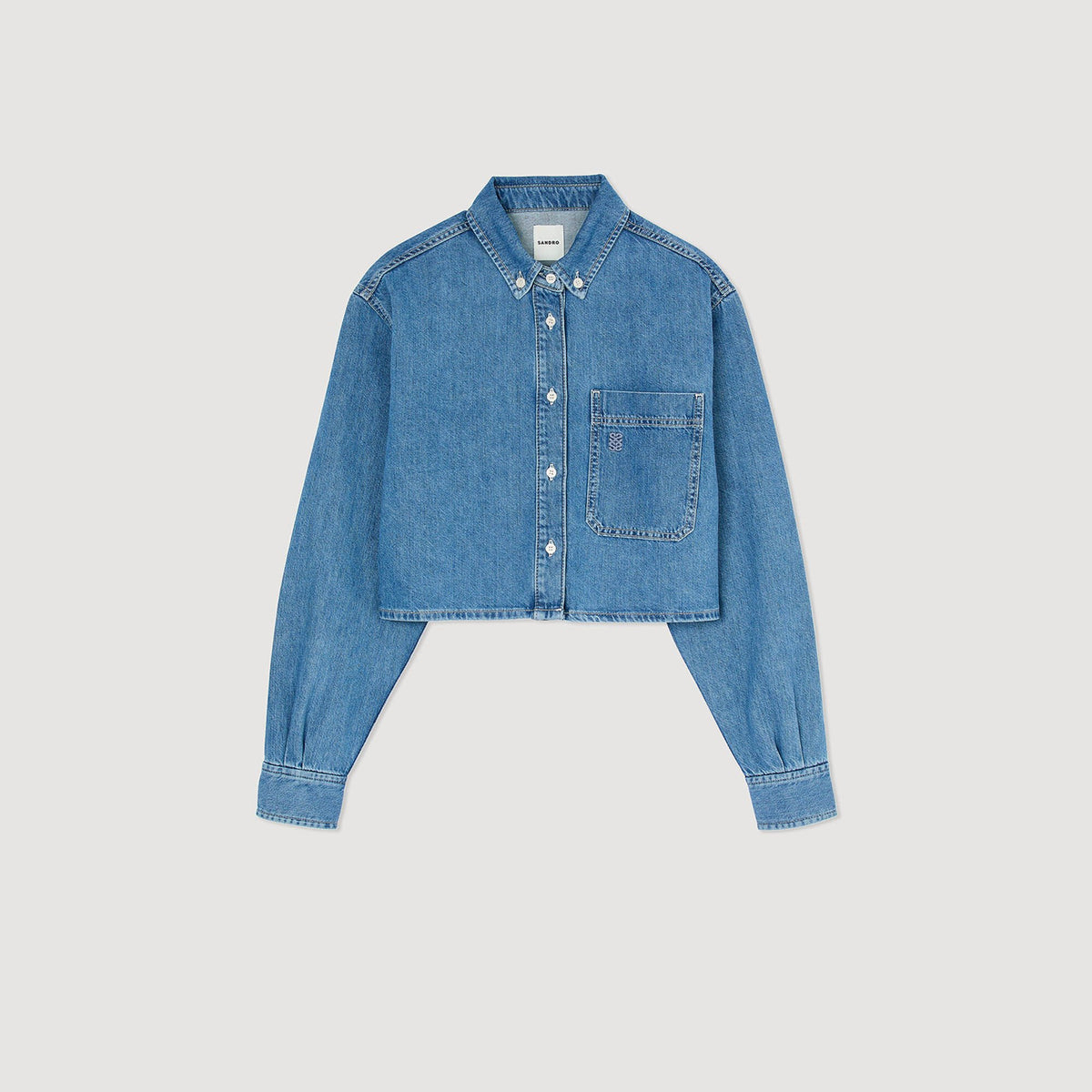 Sandro Denim cropped shirt