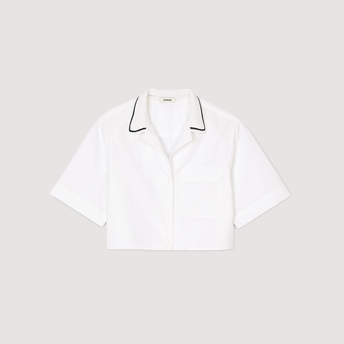 Sandro Crochet collar shirt