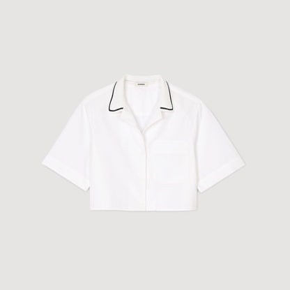 Sandro Crochet collar shirt
