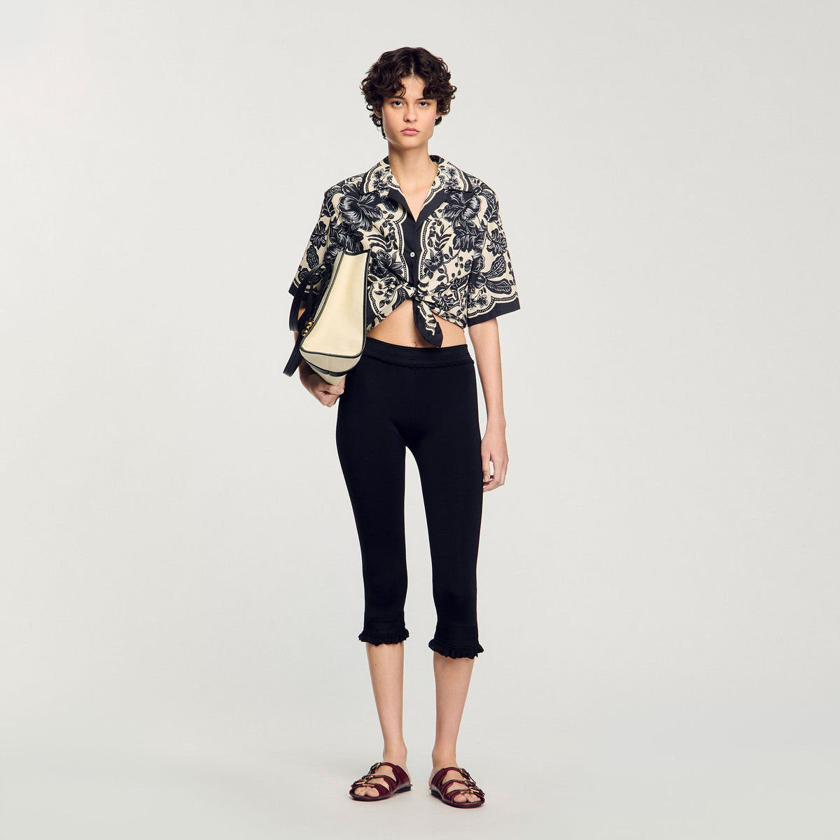 Sandro Floral motif shirt