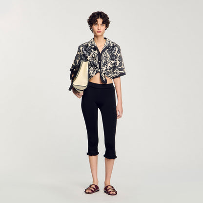 Sandro Floral motif shirt