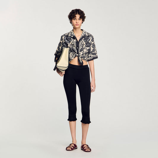 Sandro Floral motif shirt