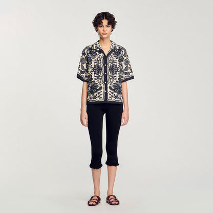 Sandro Floral motif shirt