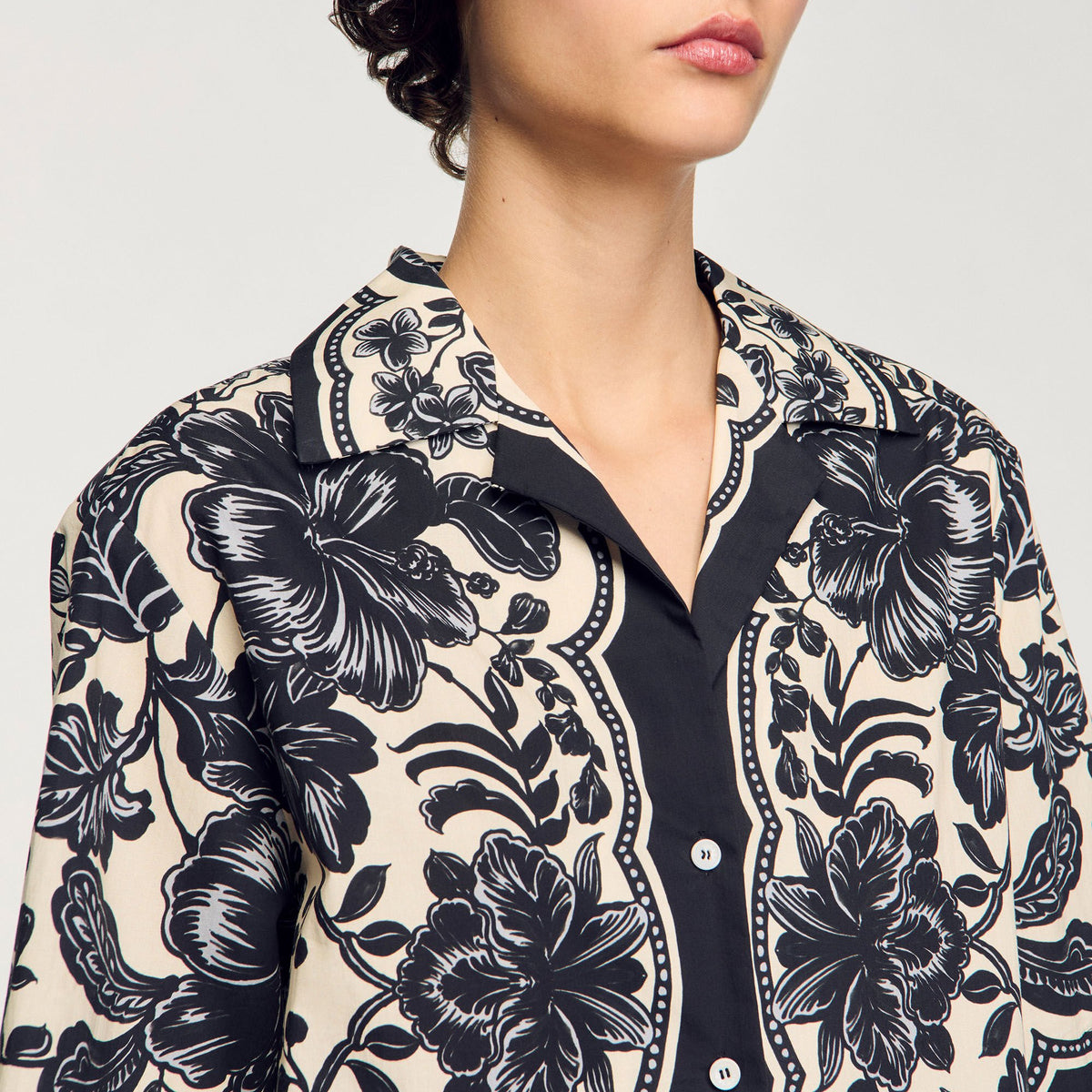Sandro Floral motif shirt
