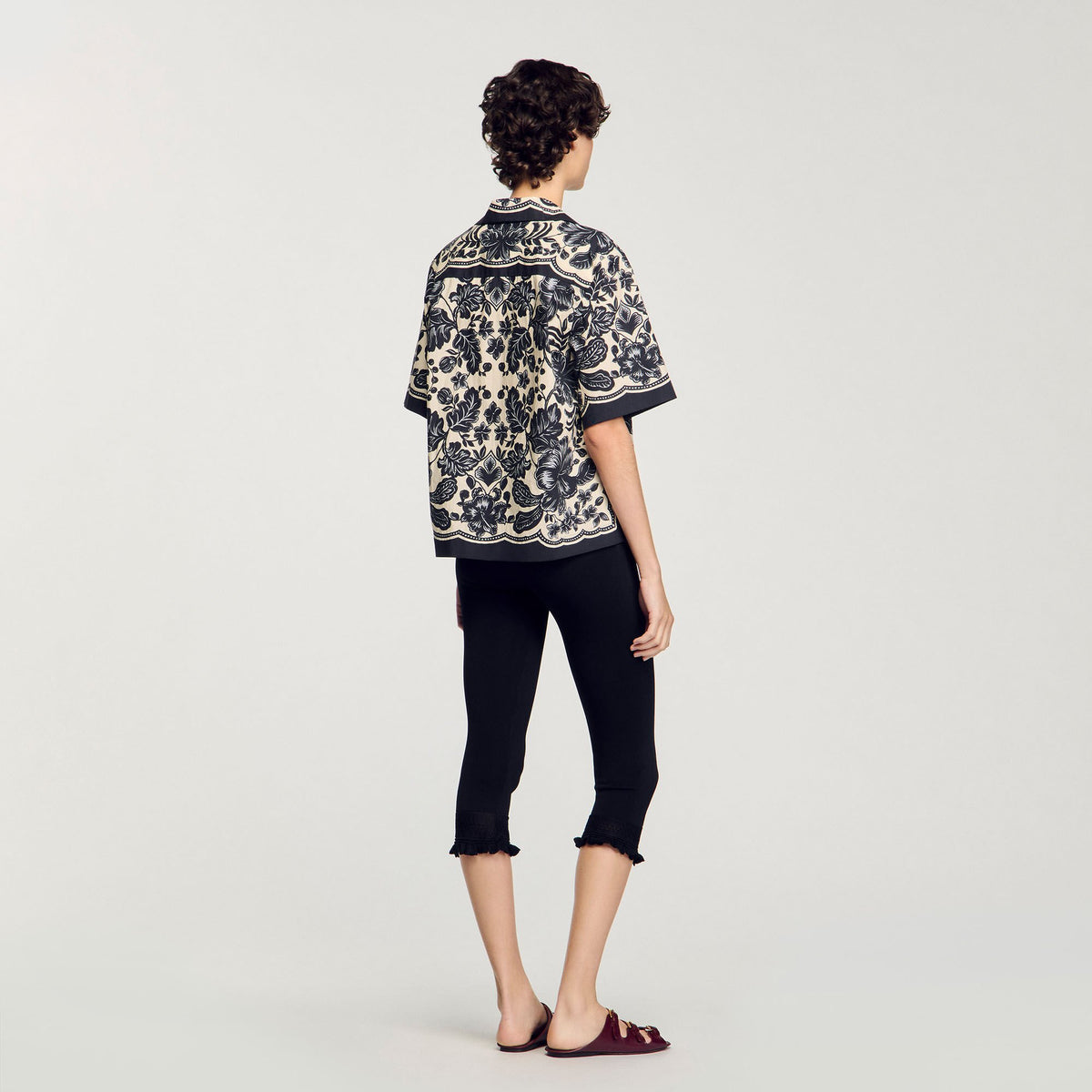 Sandro Floral motif shirt