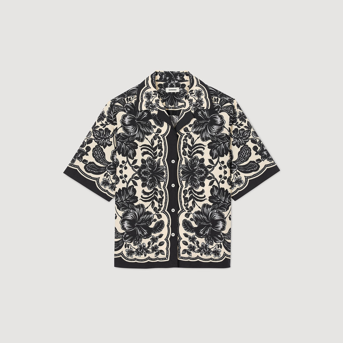 Sandro Floral motif shirt