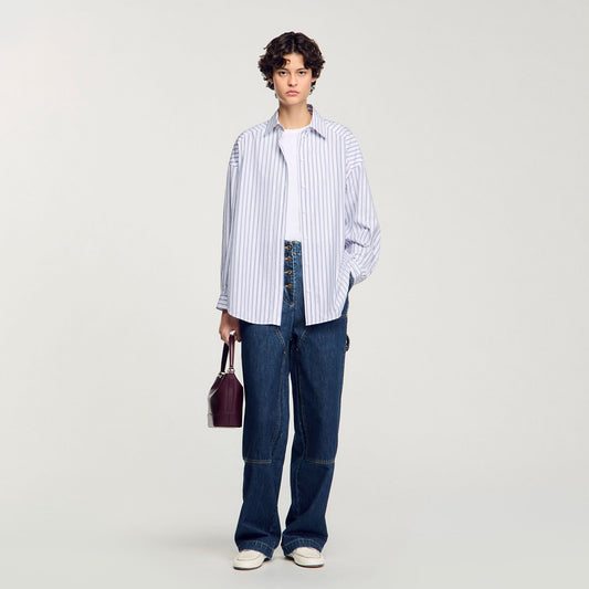 Sandro Striped rhinestone shirt