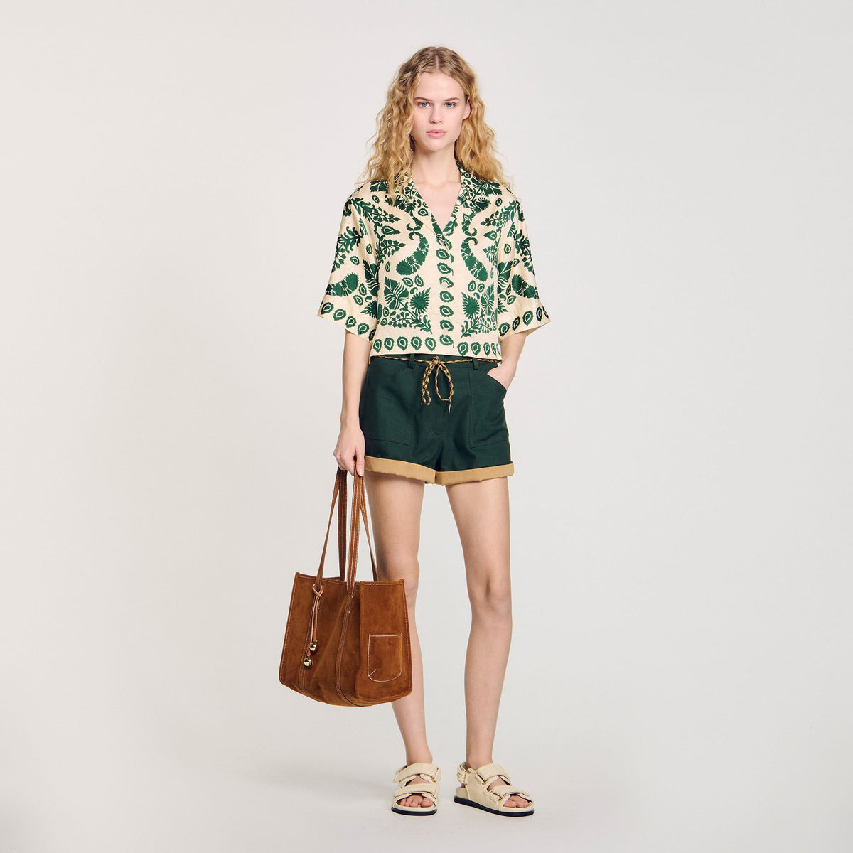 Sandro Floral motif shirt