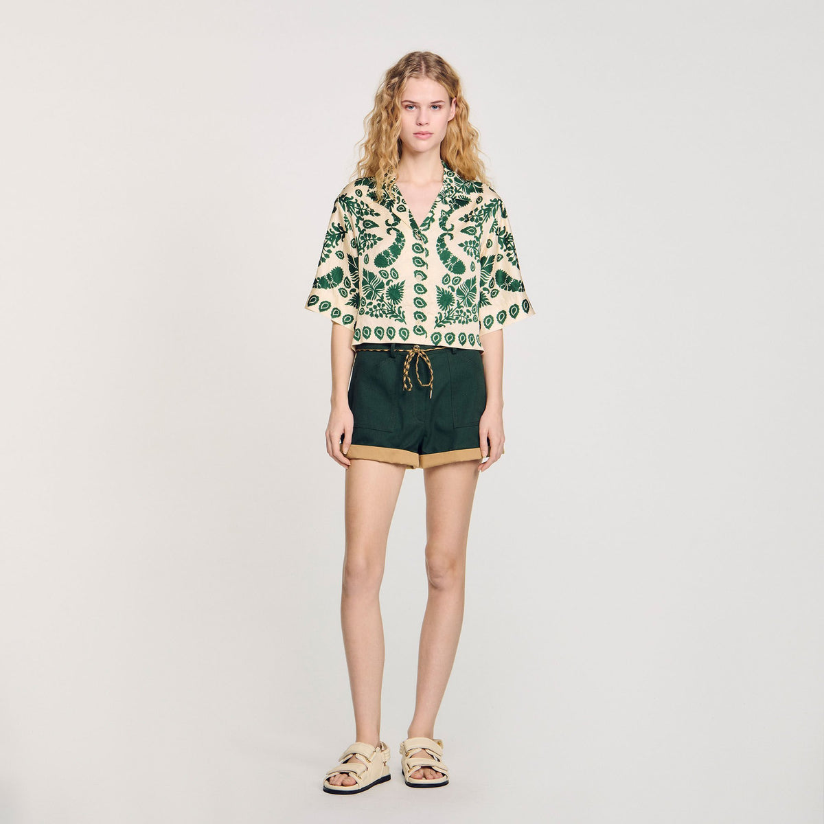 Sandro Floral motif shirt