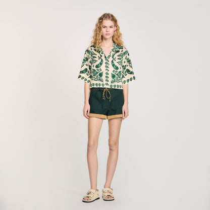 Sandro Floral motif shirt